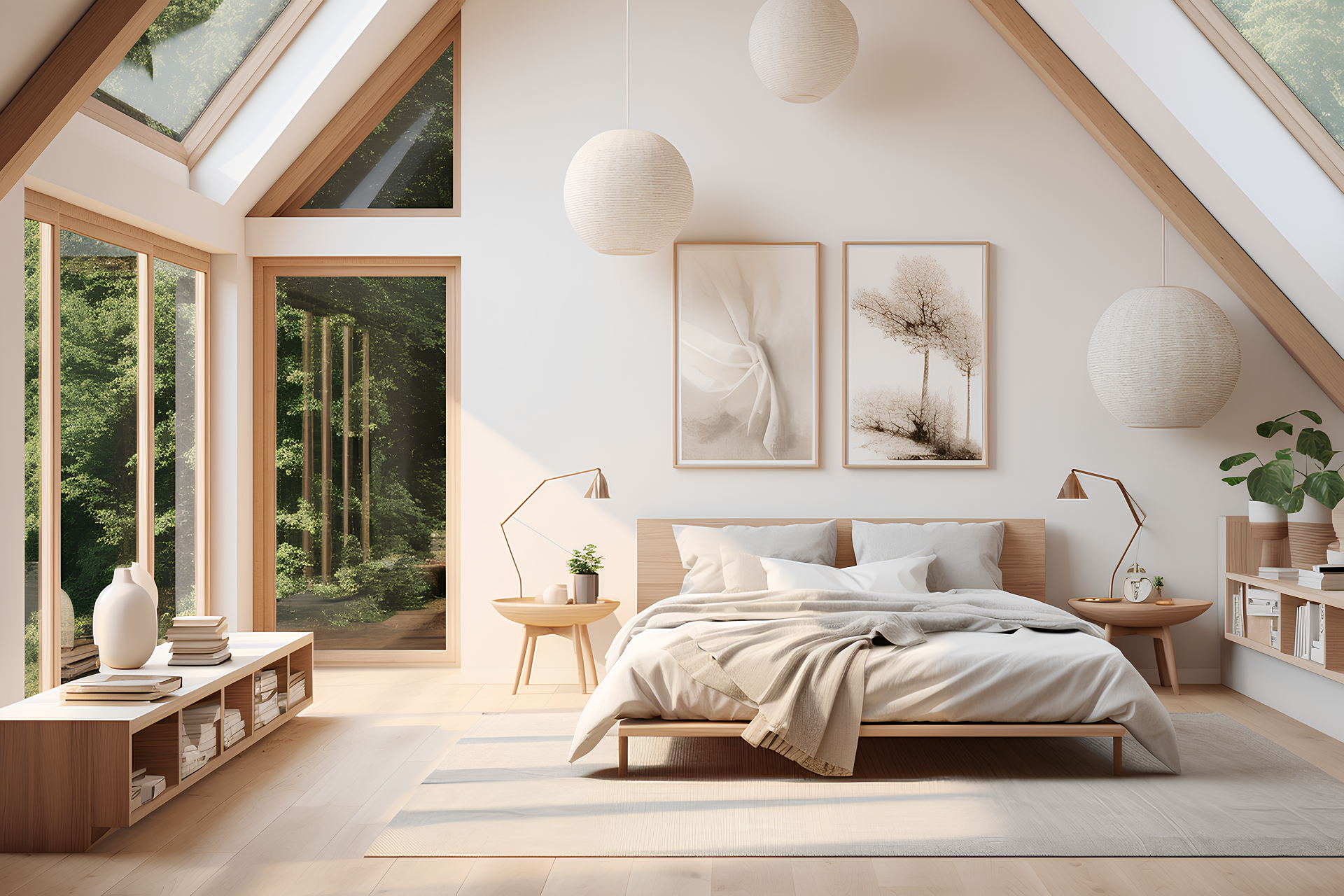 Scandinavian minimalist bedroom
