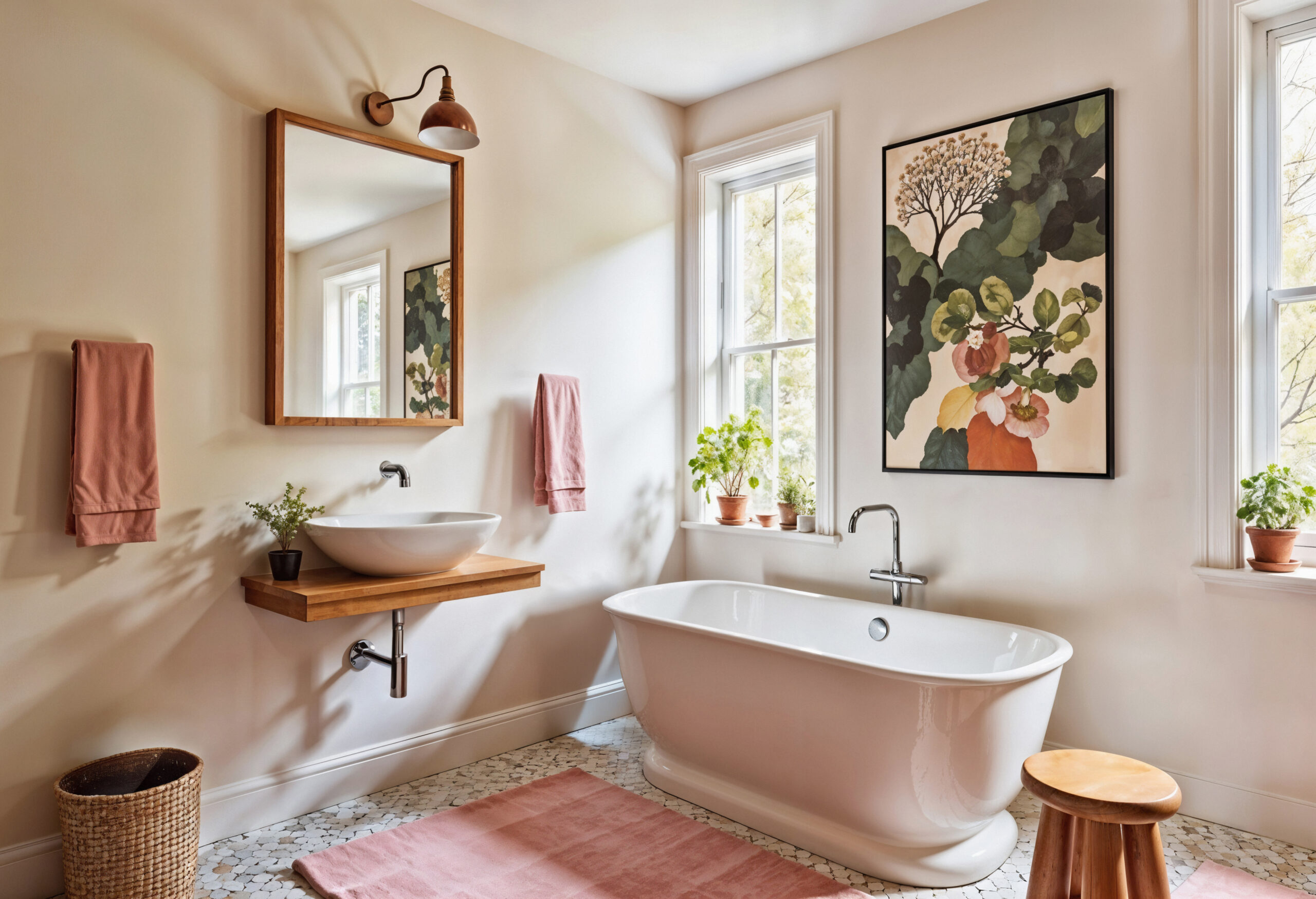 Budget Boho Bathroom Makeover Ideas